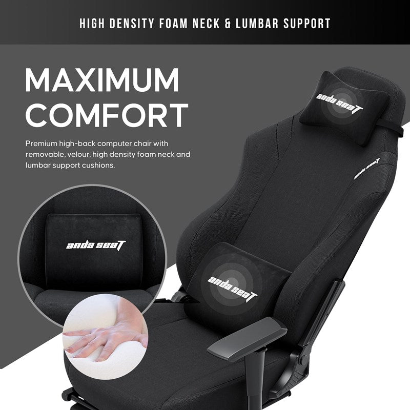 Andaseat Luna Pro with Footrest, Large Gaming Chair, Fabric Andaseat Luna Pro with Footrest, Large Gaming Chair, Fabric
